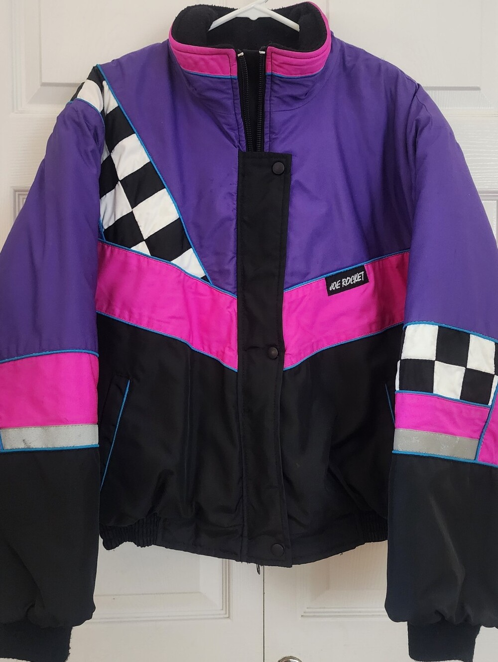 Vintage 90s Joe Rocket Ski Snowmobile Outdoor Insulated Colorblock Jacket Size L